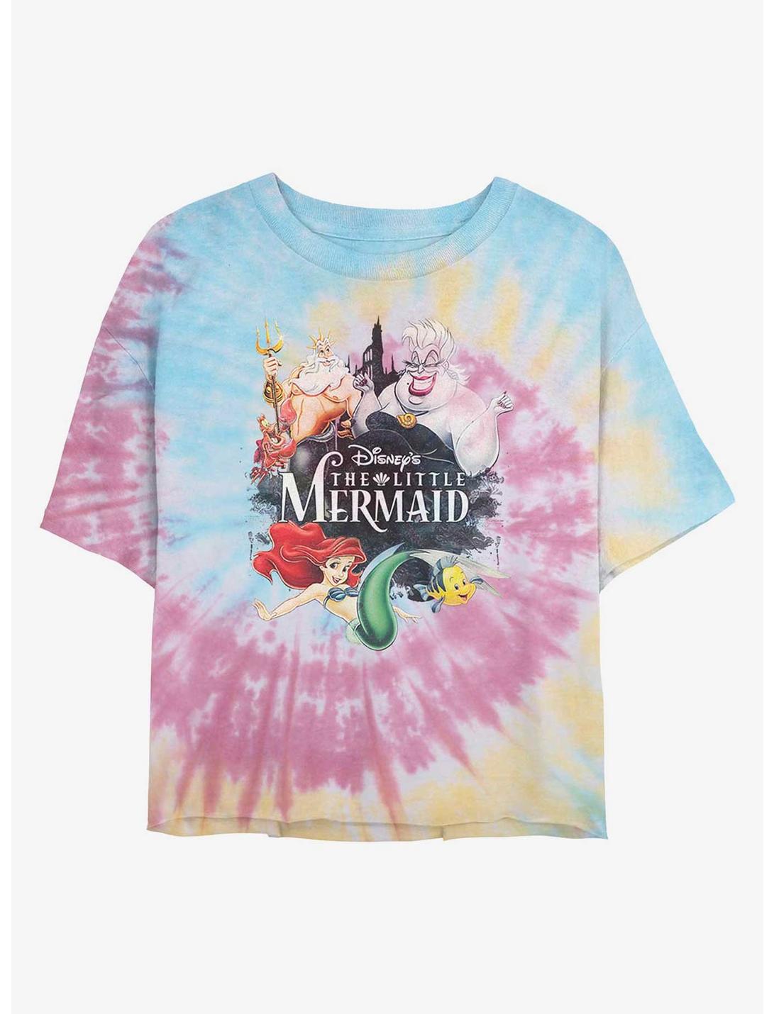T-shirt court tie-dye La Petite Sirène aquarelle Disney pour filles