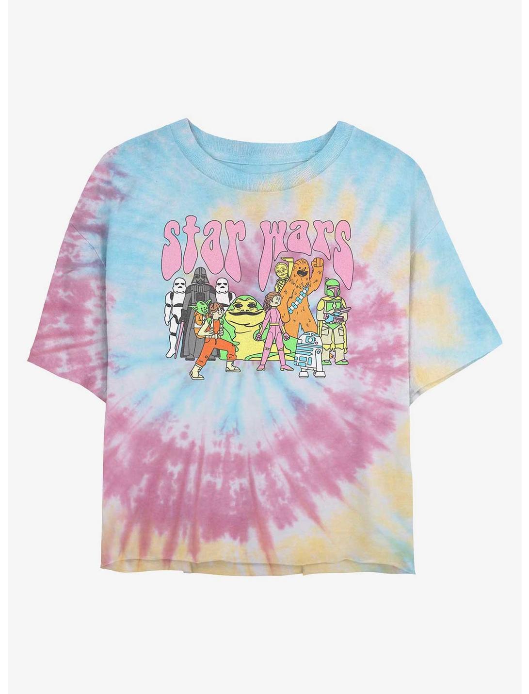 T-shirt court tie-dye pour filles Star Wars Galaxy Fighters