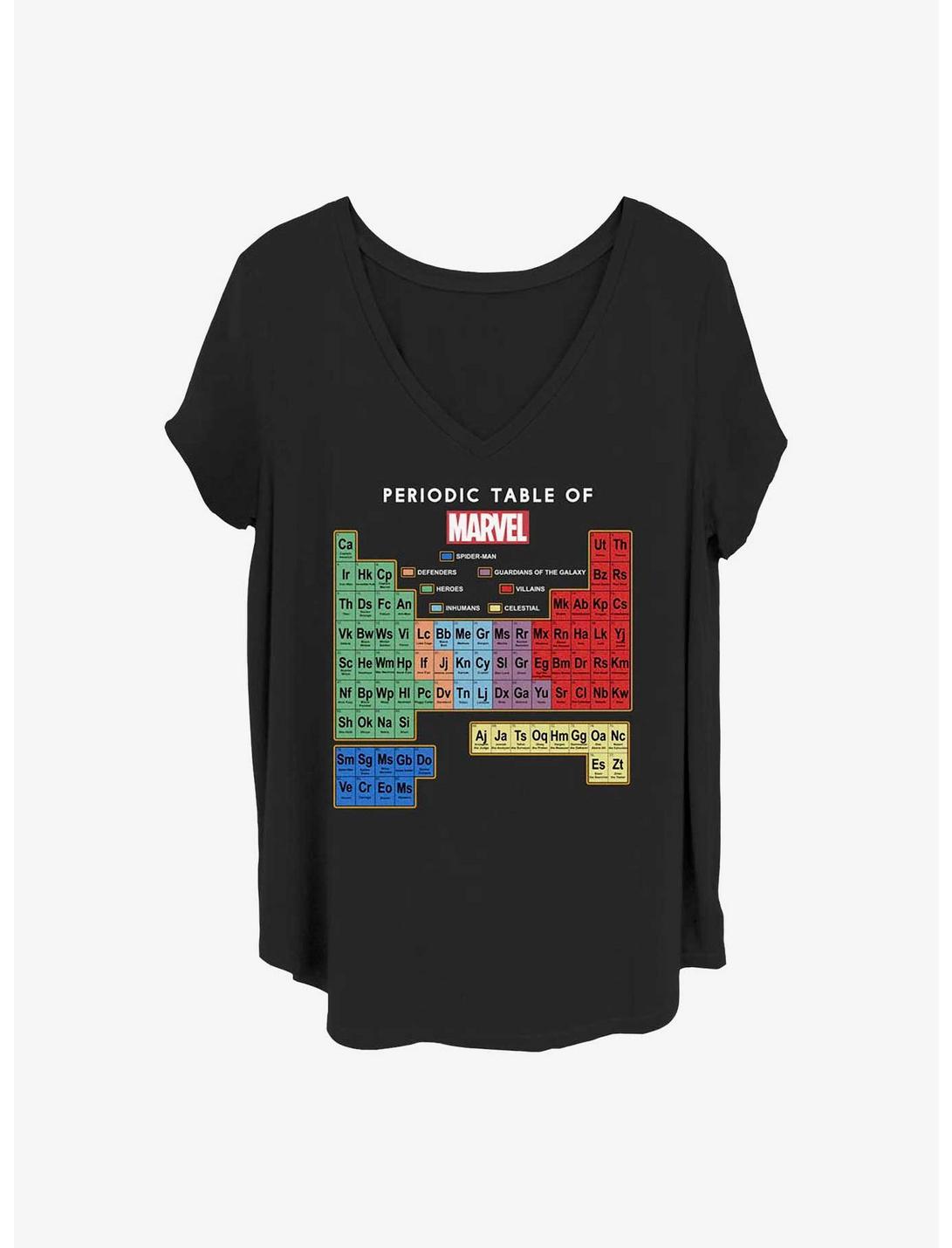 Marvel Periodic Heroes Girls T-Shirt Plus Size