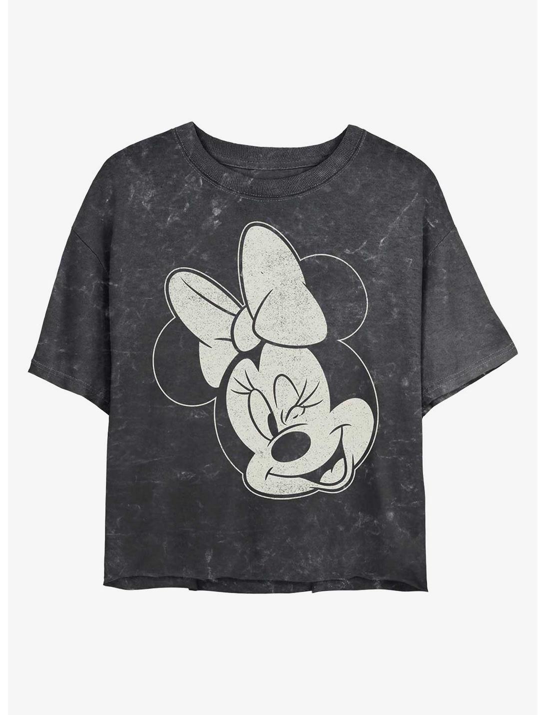 Disney Minnie Mouse Minnie Wink Mineral Wash Crop Girls T-Shirt