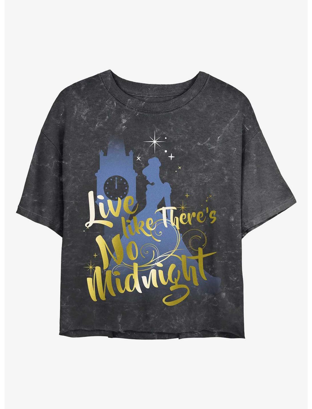 Disney Cinderella No Midnight Mineral Wash Crop Girls T-Shirt