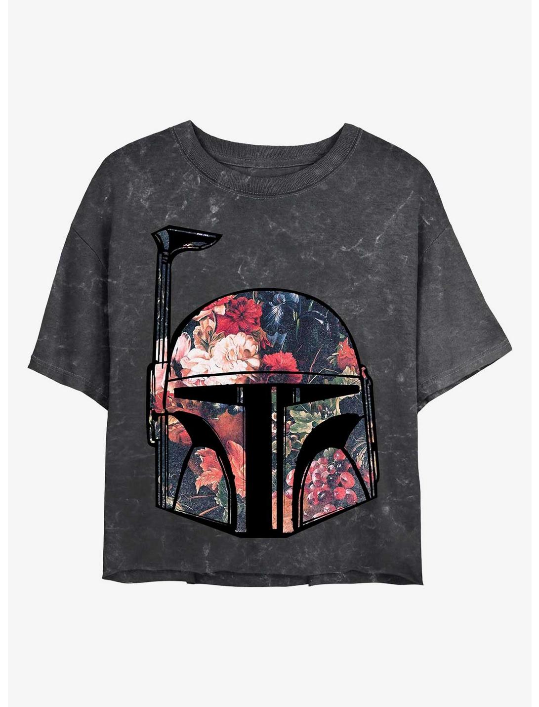 Star Wars Bobba Floral Mineral Wash Crop Girls T-Shirt