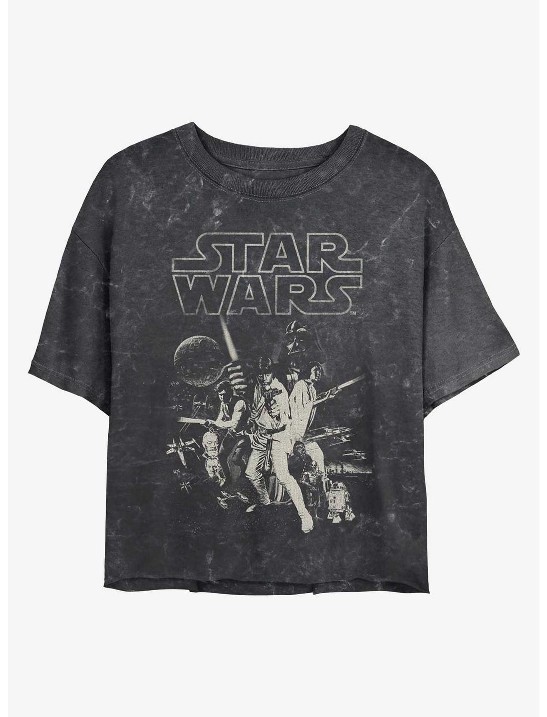 T-shirt court Star Wars Galaxy Fighters délavé pour filles
