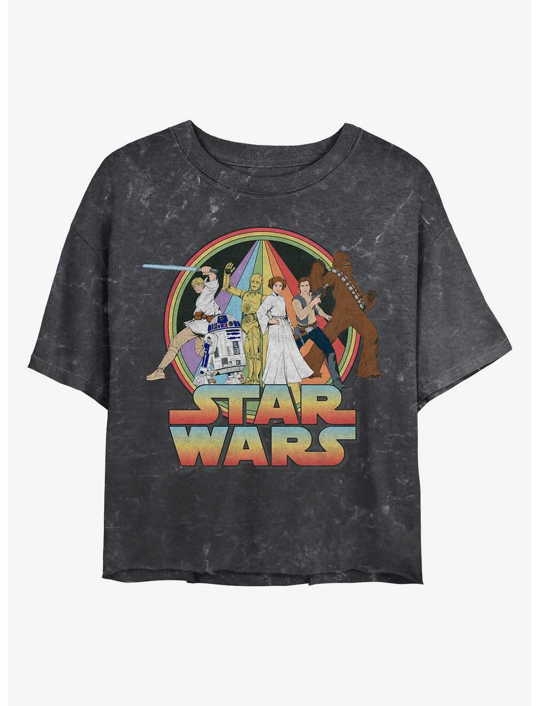 Star Wars Psychedelic Star Wars Mineral Wash Crop Girls T-Shirt