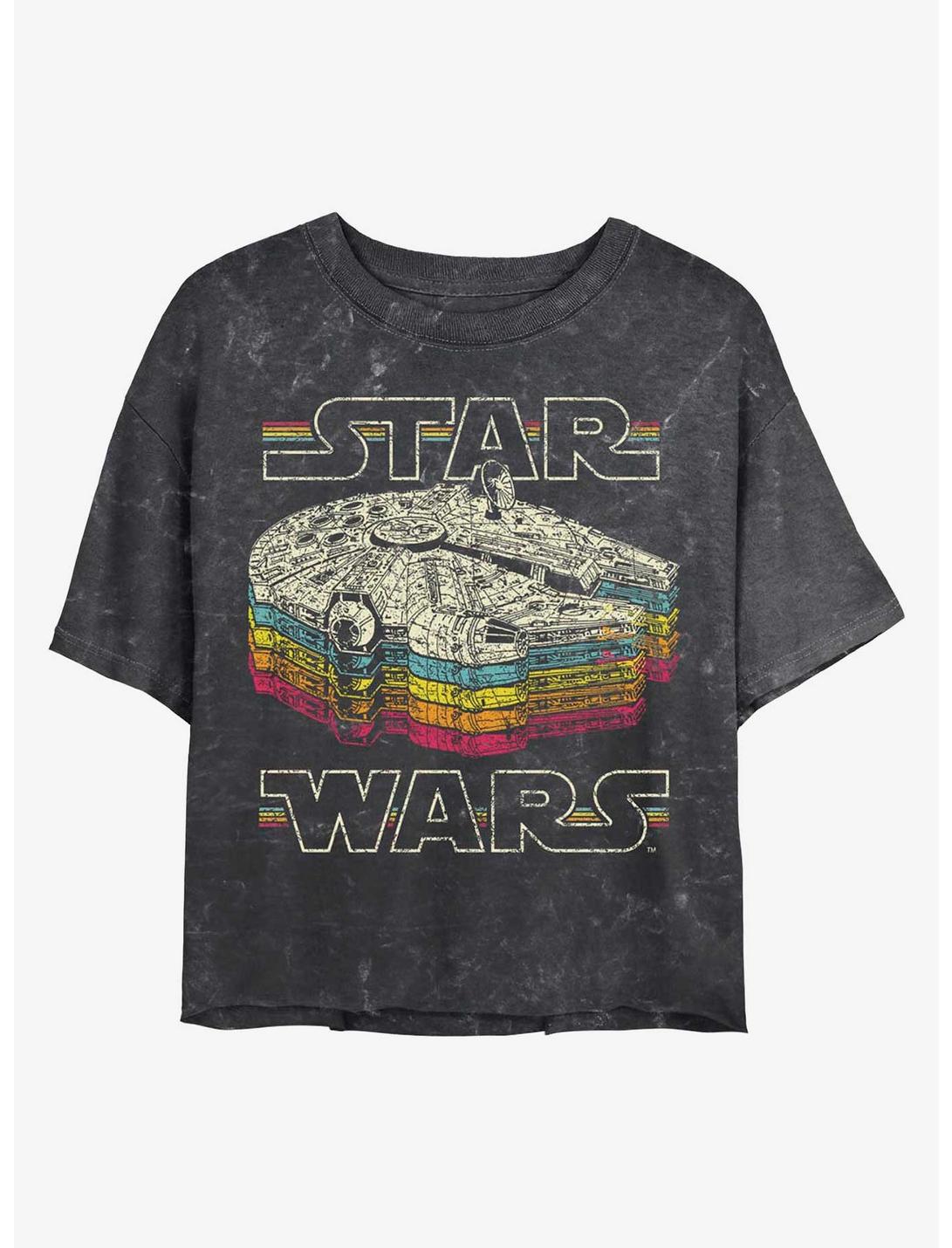 T-shirt court pour filles Star Wars Rétro Faucon Minéral Lavé