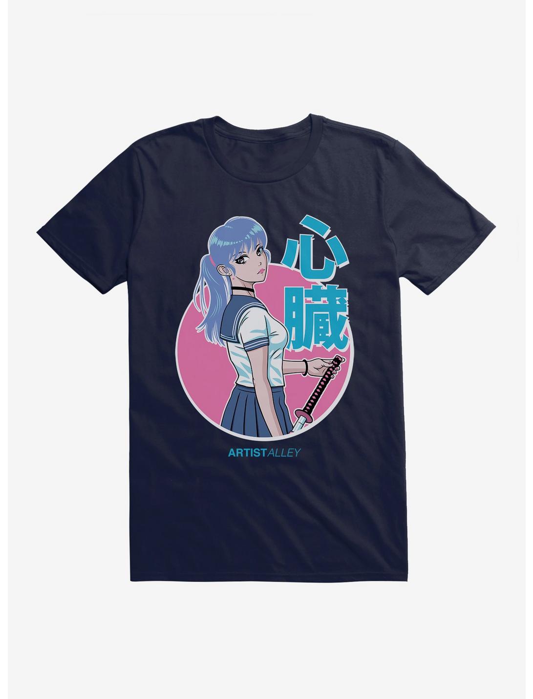 Artist Alley Anime Girl Heart T-Shirt