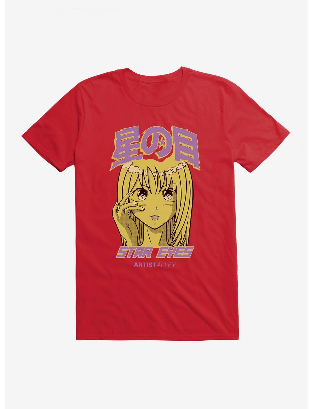 Artist Alley Anime Girl Star Eyes T-Shirt