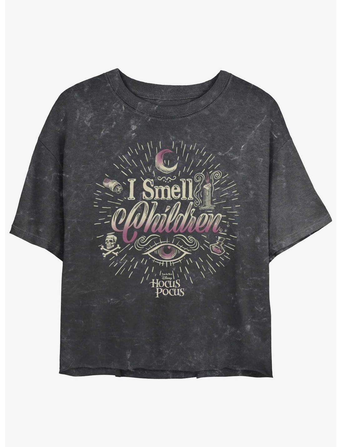 T-shirt court minéral délavé fille Disney Hocus Pocus « I Smell Children »
