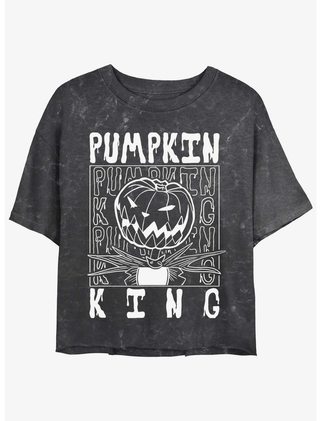 T-shirt court pour fille Disney L'Étrange Noël de Monsieur Jack, motif Jack Roi des citrouilles, délavage minéral