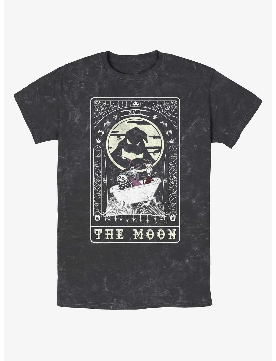 The Nightmare Before Christmas Oogie Boogie The Moon Tarot Card Mineral Wash T-Shirt