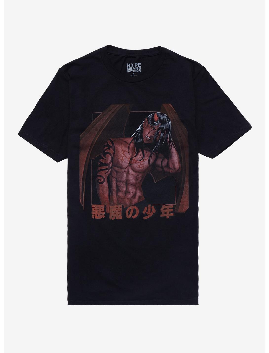 Demon Anime Babe Boyfriend Fit Girls T-Shirt