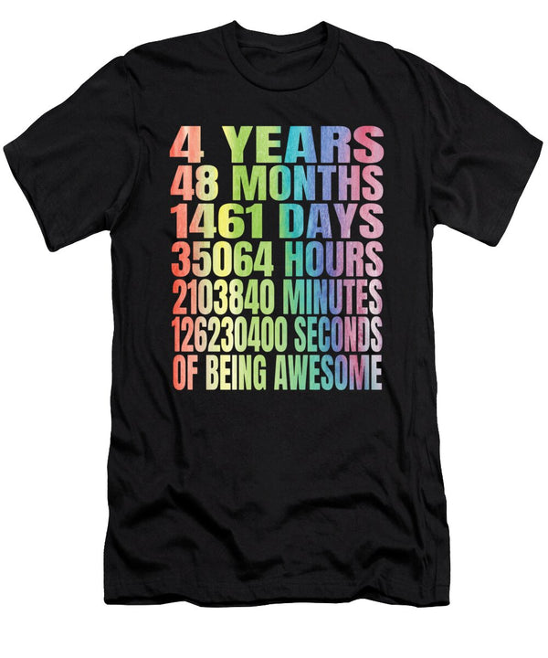 2 4th Birthday Girl 4 Years Old Party Gift Art Grabitees T-Shirt