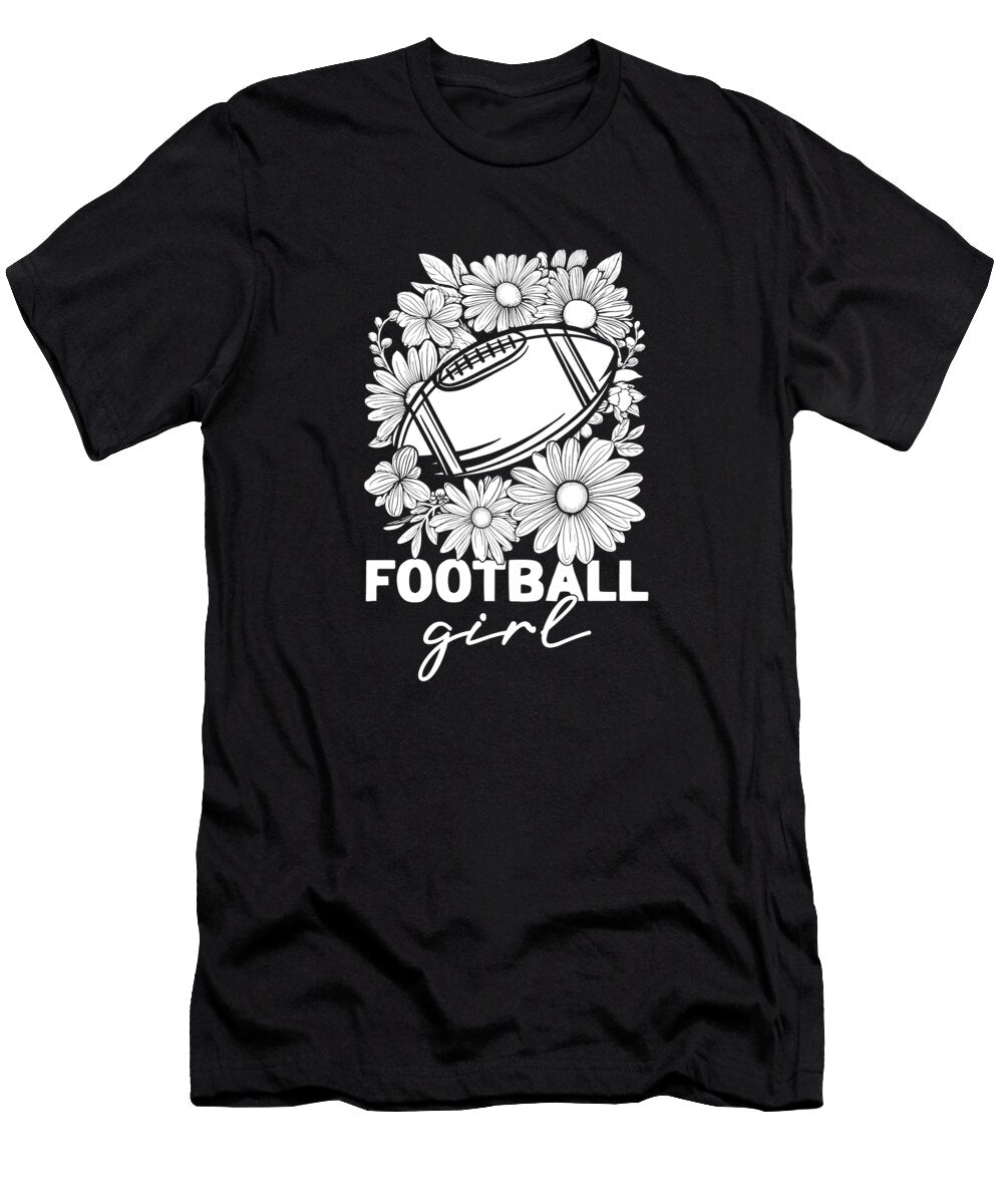 2 American Football Footballer Player Football Girl Crazy Squirrel T-Shirt