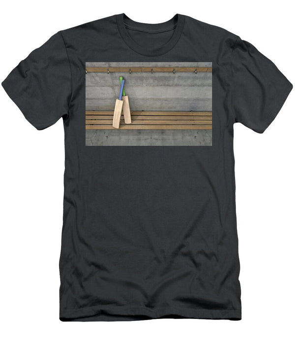 2 Cricket Bat in Change Room Allan Swart T-Shirt