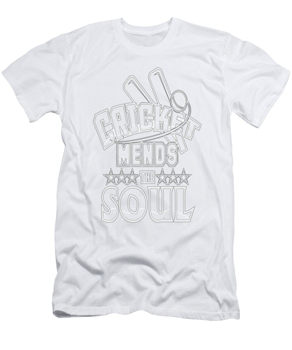 2 Cricket Lover Cricket Mends the Soul Kanig Designs T-Shirt