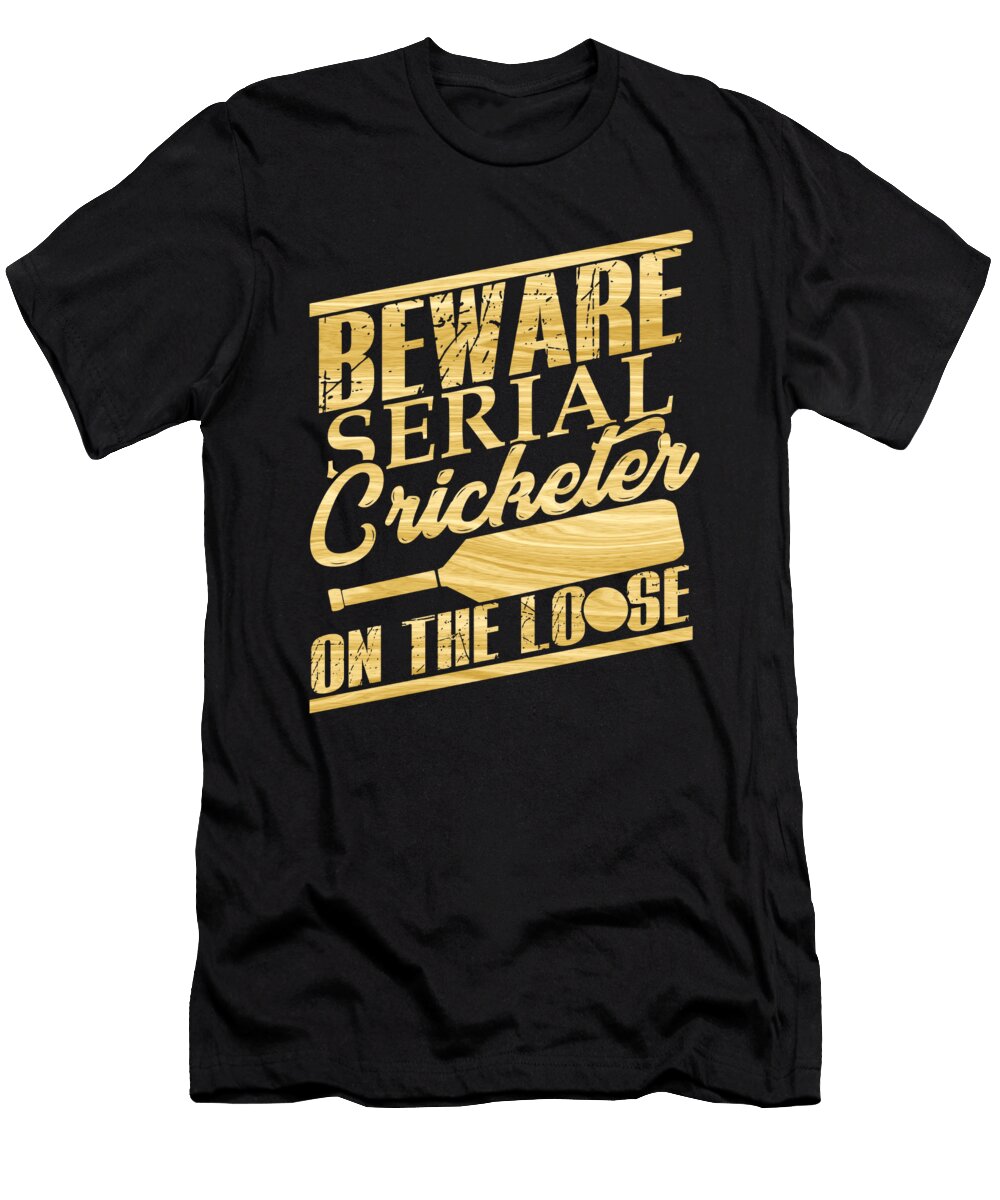 2 Cricket Player Serial Cricketer on the Loose Kanig Designs T-Shirt