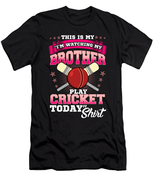 2 Cricket Sister Wear Cricket When Brother Plays Cricket Kanig Designs T-Shirt
