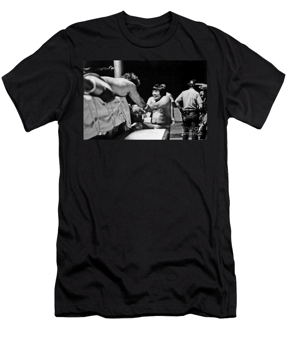 2 Dean Ho Vs Don Muraco in Old School Wrestling From the Cow Palace Jim Fitzpatrick T-Shirt