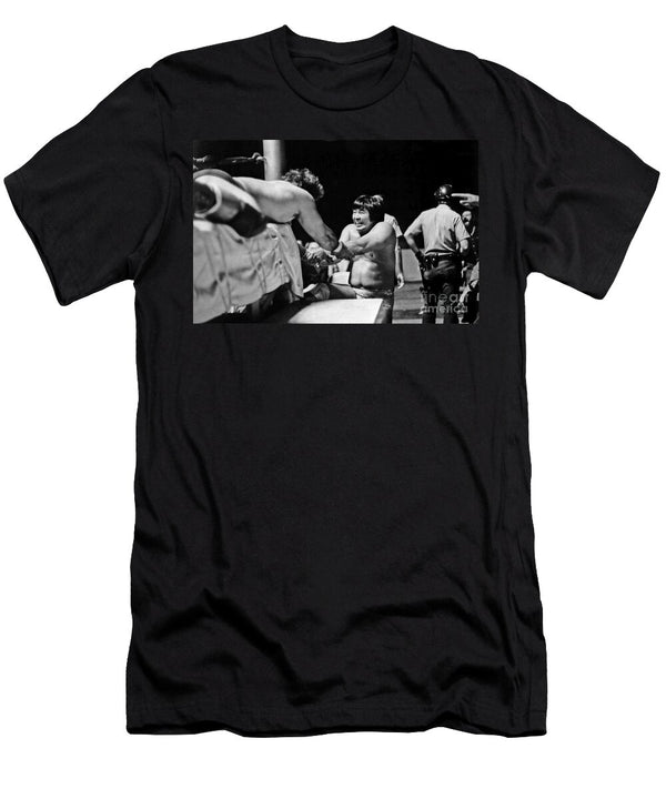 2 Dean Ho Vs Don Muraco in Old School Wrestling From the Cow Palace Jim Fitzpatrick T-Shirt