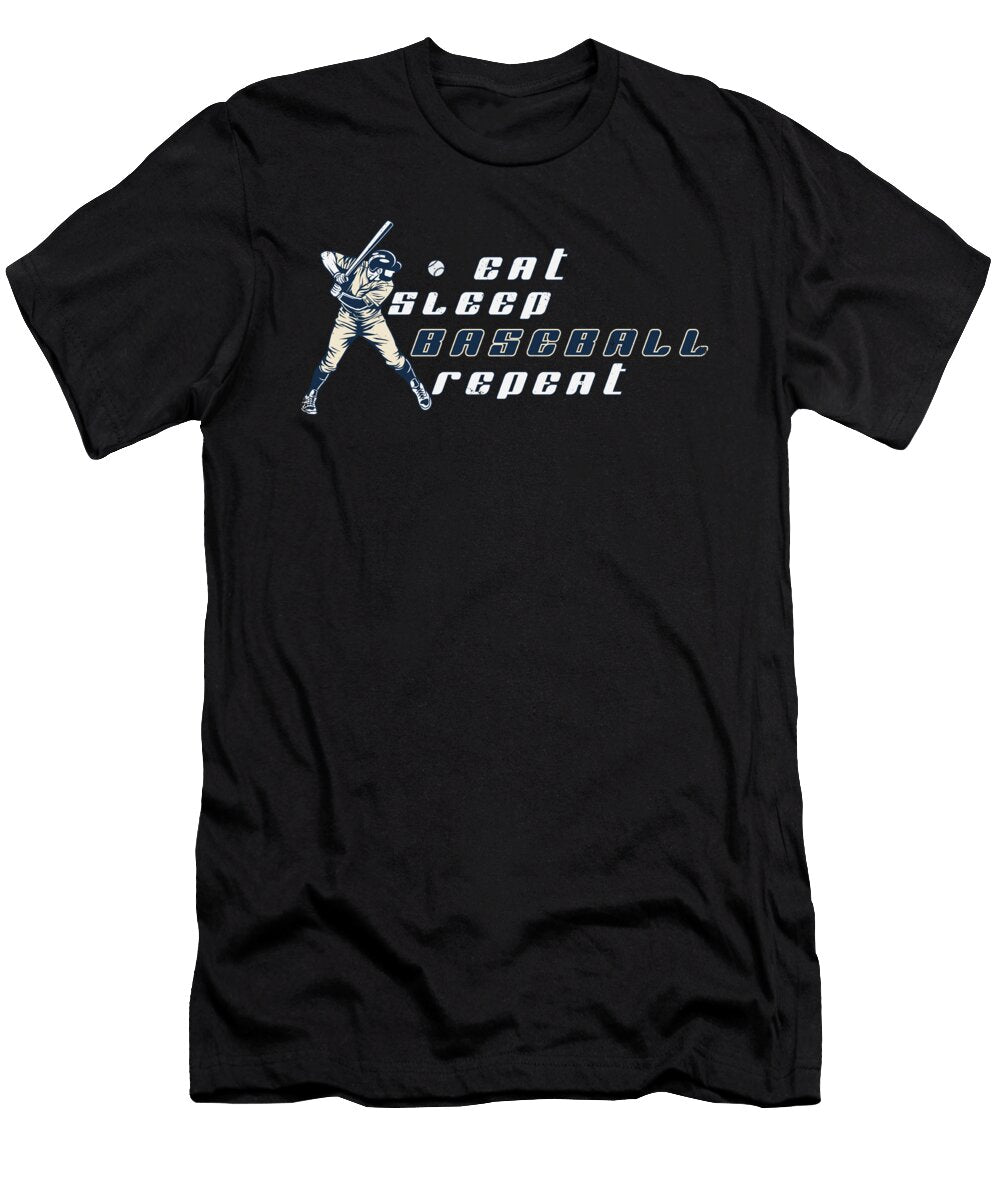 2 Eat Sleep Baseball Repeat Cool Gift for Sport Lovers Gift Art Frikiland T-Shirt