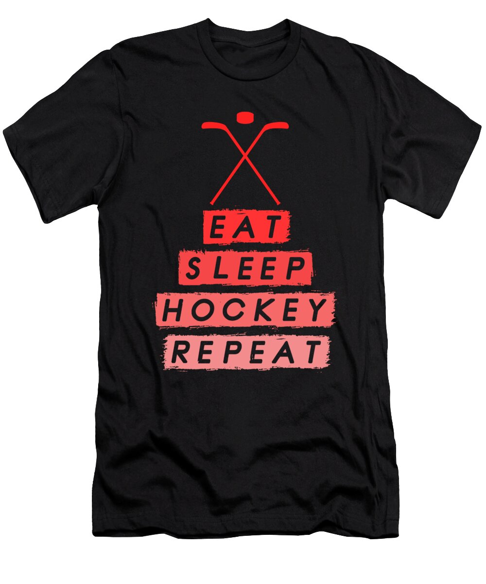 2 Eat Sleep Hockey Repeat Eq Designs T-Shirt