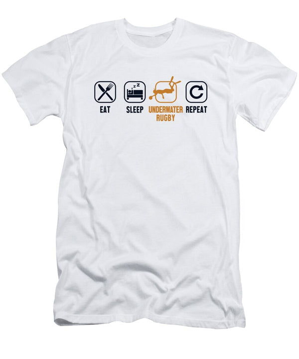 2 Eat Sleep Underwater Rugby Repeat Uw Rugby Underwater Rugby Marco Rothe T-Shirt