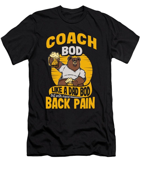 2 Fitness Coach Bod Like a Dad Bod Sports Trainer Coaching Maximus Designs T-Shirt