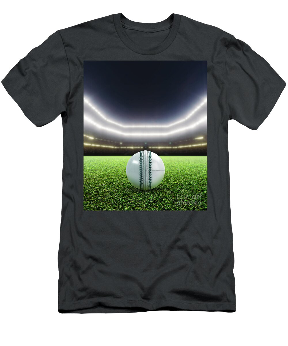 2 Floodlit Cricket Stadium Night Allan Swart T-Shirt