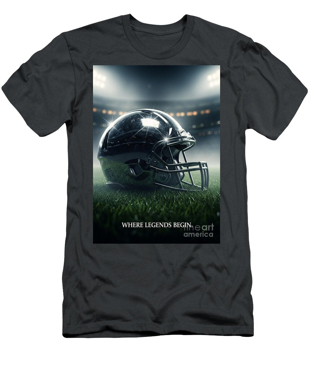 2 Football Helmet Under Stadium Lights Carlos V T-Shirt