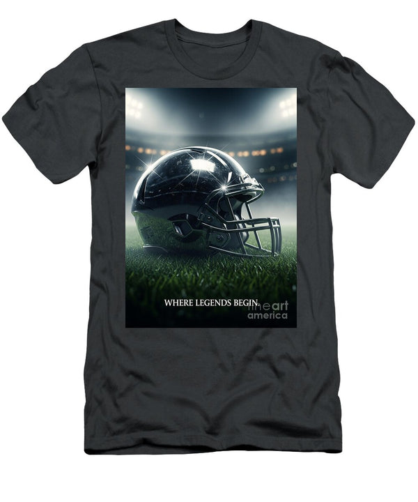 2 Football Helmet Under Stadium Lights Carlos V T-Shirt
