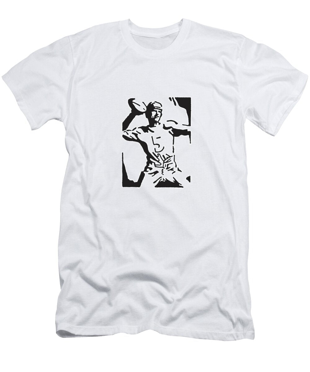 2 Football Player About to Throw Ball Csa Images T-Shirt