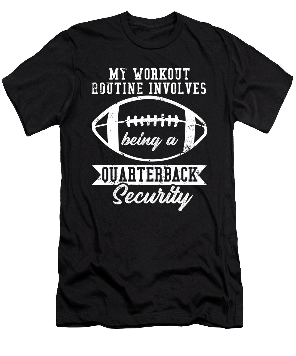 2 Football Quarterbacks Security Workout Routine Player Sports Toms Store T-Shirt