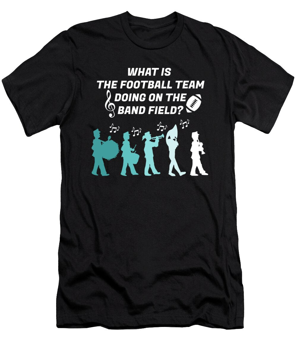 2 Football Team on the Band Field Marching Band Haselshirt T-Shirt