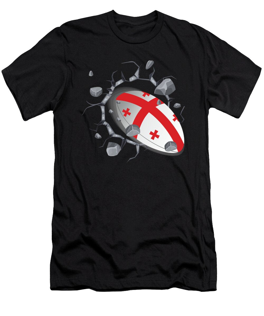 2 Georgia Rugby Union Jersey 2019 Fans Kit for Georgian Supporters Players Coaches and Teams Martin Hicks T-Shirt