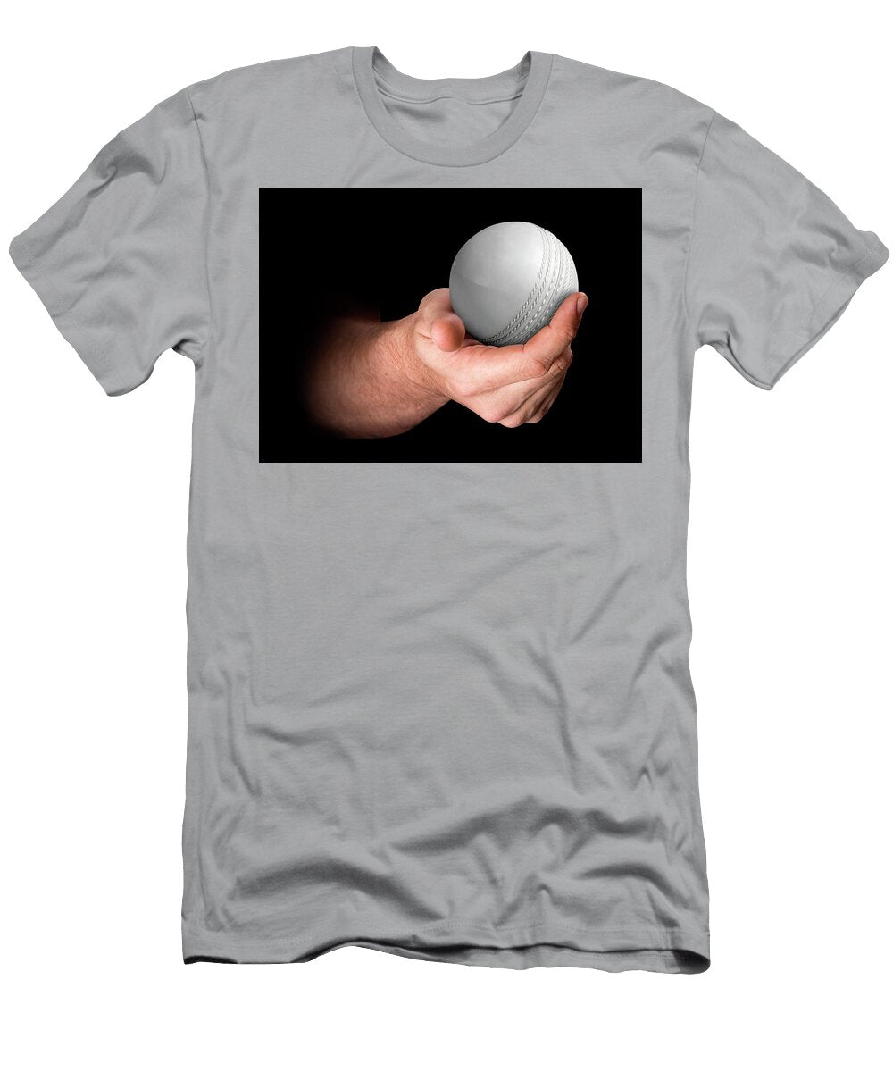 2 Hand Holding Cricket Ball Allan Swart T-Shirt