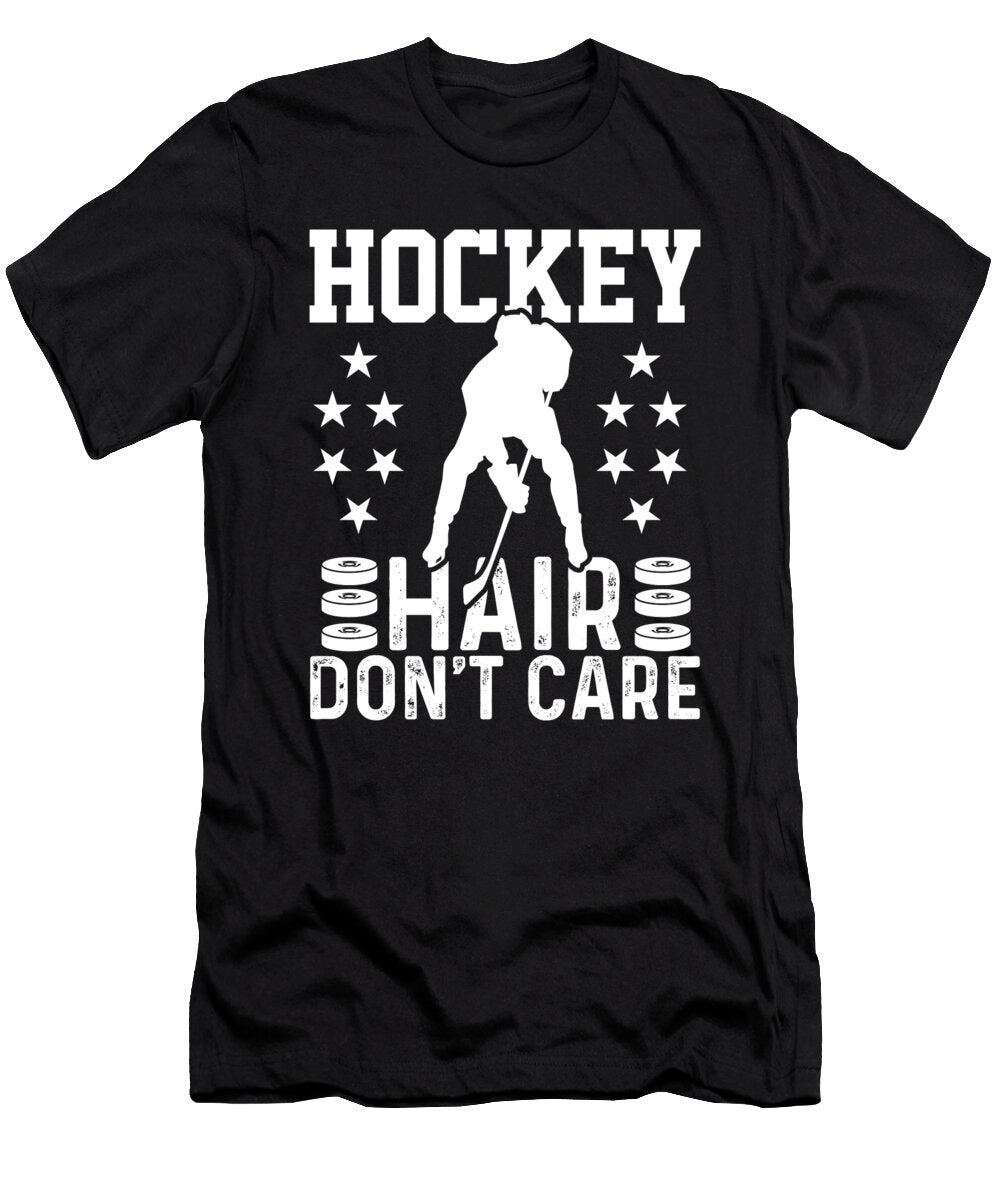 2 Hockey Hair Dont Care Hockey Player Eq Designs T-Shirt