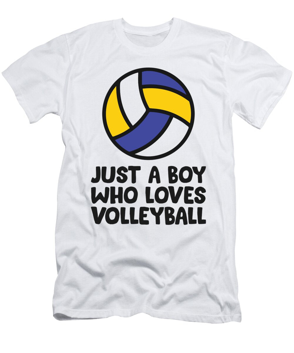 2 Just a Boy Who Loves Volleyball Eq Designs T-Shirt