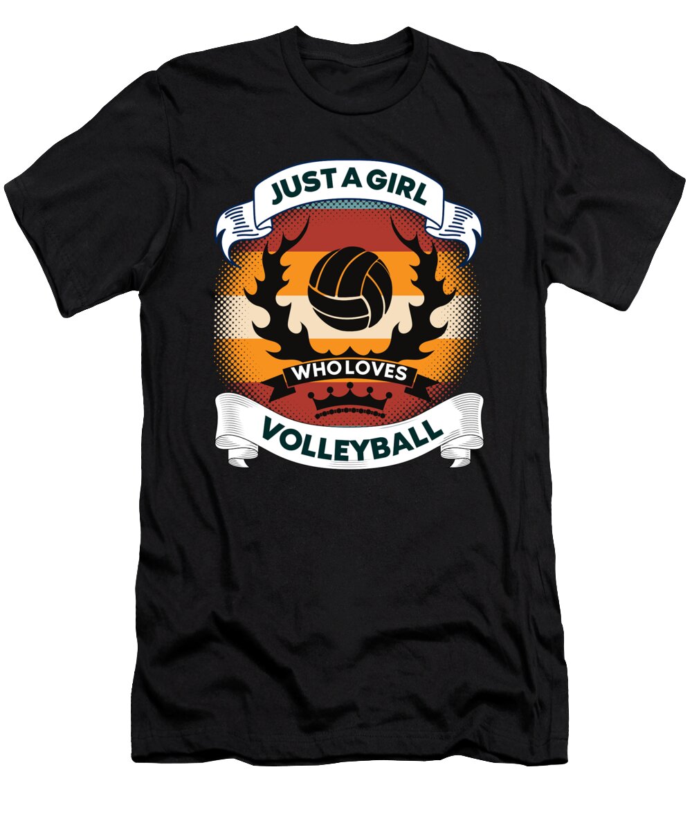 2 Just a Girl Who Loves Volleyball Organicfoodempire T-Shirt