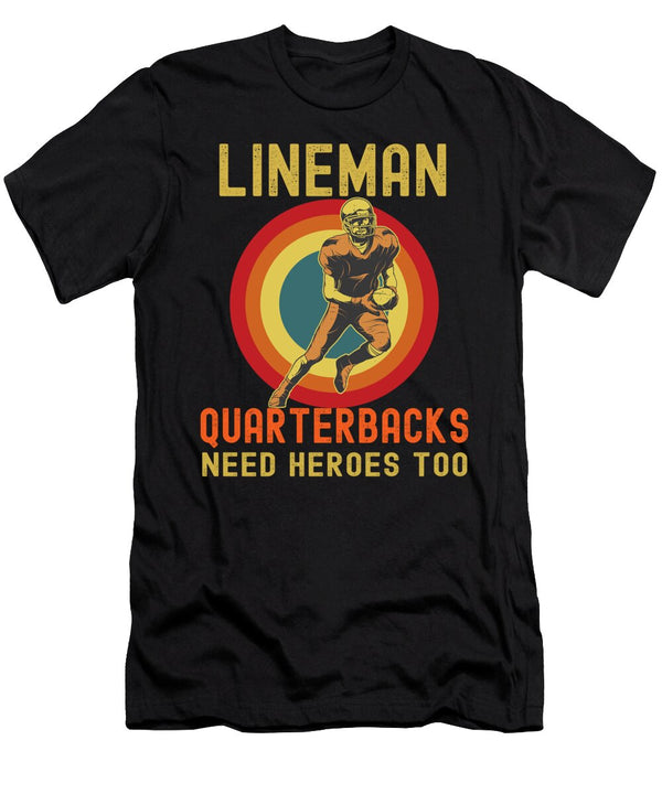 2 Lineman Because Quarterbacks Need Heroes Abhishek Mandal T-Shirt
