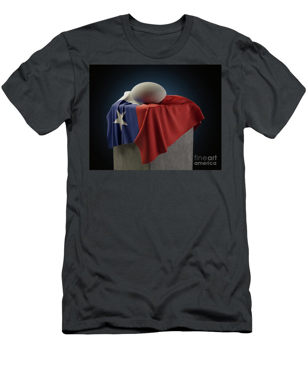 2 Rugby Ball and Chile Flag Allan Swart T-Shirt