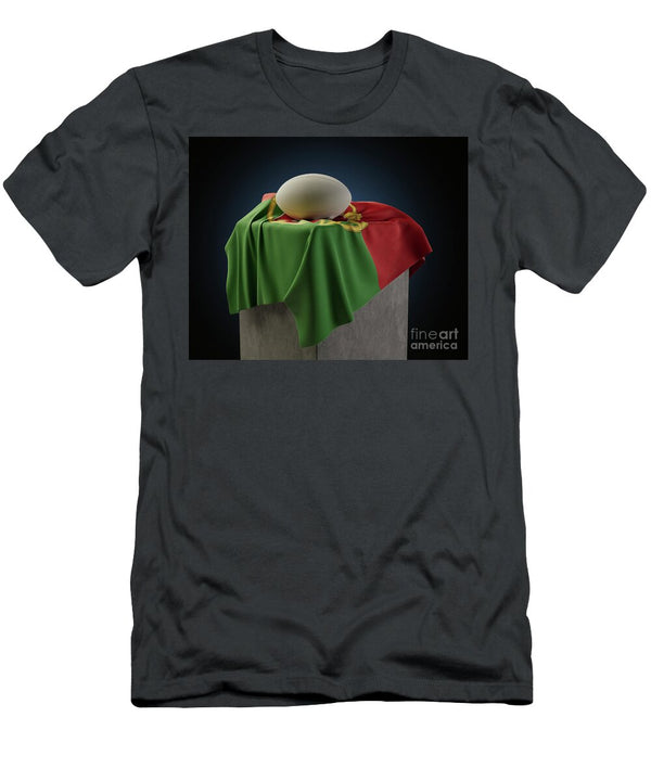 2 Rugby Ball and Portugal Flag Allan Swart T-Shirt