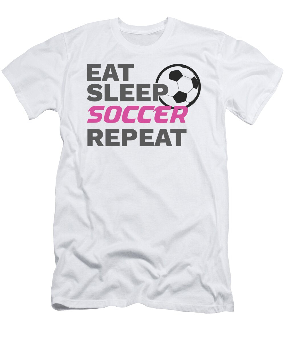 2 Soccer Player Gift Eat Sleep Soccer Repeat Soccer Lover Gift James C T-Shirt