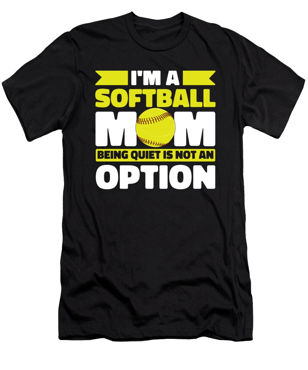 2 Softball Mother Batter Catcher Pitcher Softball Mom Crazy Squirrel T-Shirt