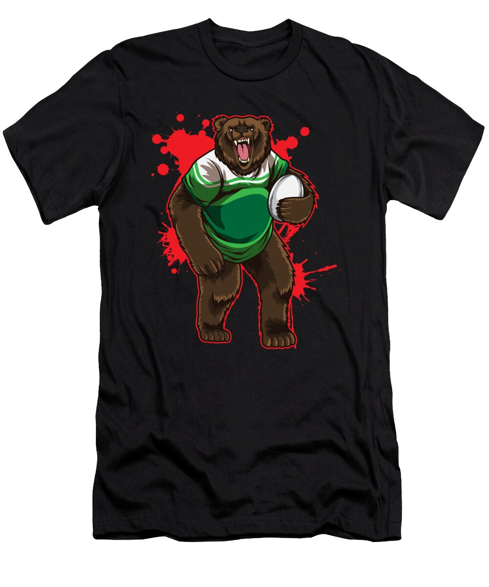 2 Strong Rugby Bear Mister T-Shirt