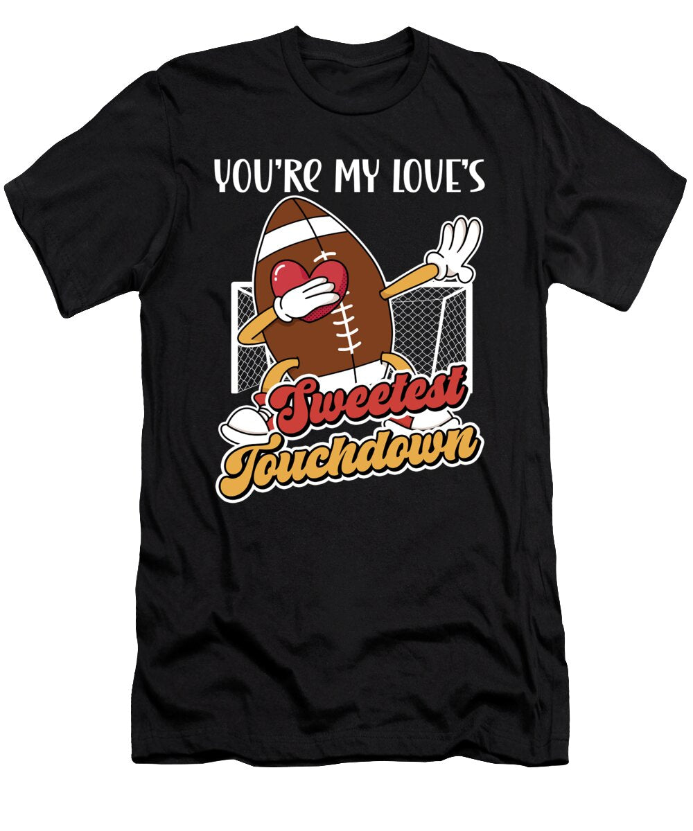 2 Valentines Day Football Couple Rugby Sports Love Toms Store T-Shirt