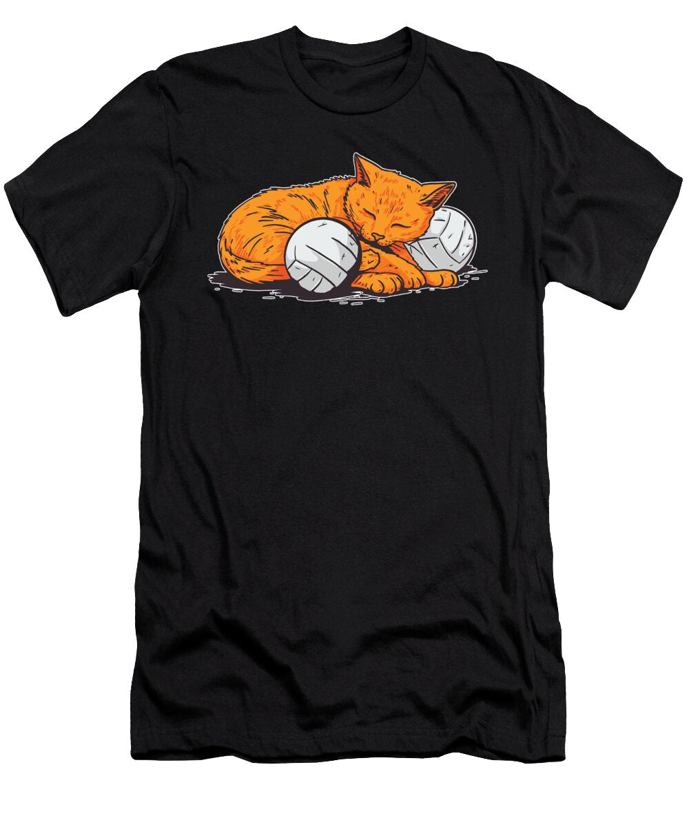 2 Volleyball Beach Vball Volleyball Cat Crazy Squirrel T-Shirt