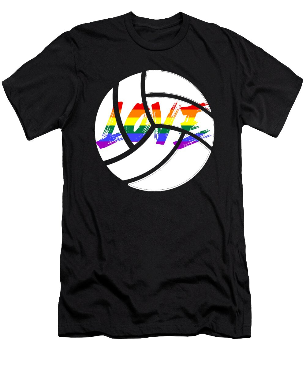 2 Volleyball Pride Flag Bruno T-Shirt