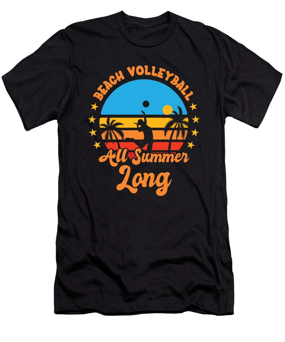 2 Volleyball Tropical Summer Sport Volleyball Players Toms Store T-Shirt