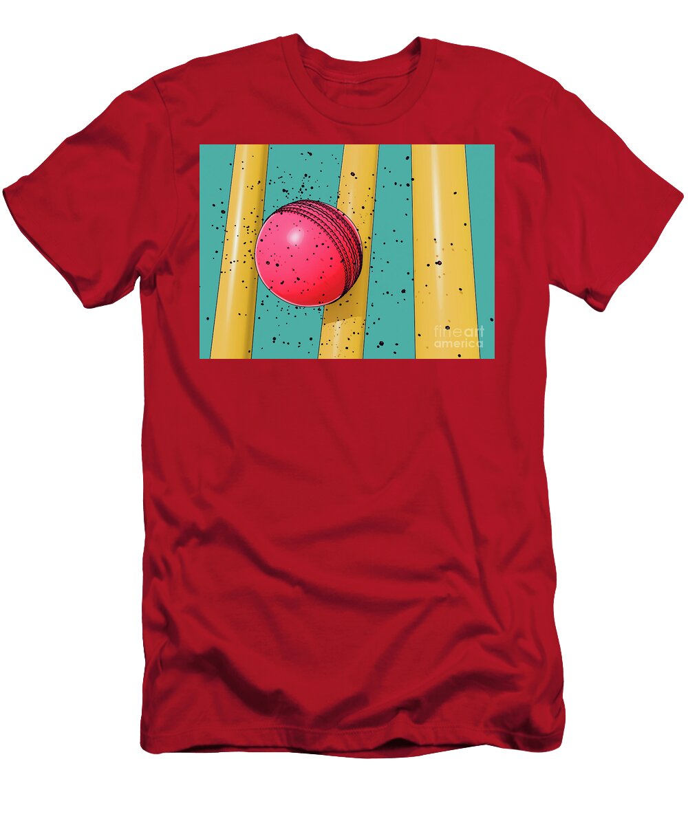 20 Cricket Wicket Stumps Allan Swart T-Shirt