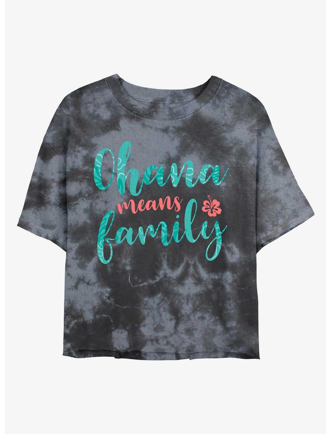 Disney Lilo & Stitch Ohana Means Family Tie-Dye Girls Crop T-Shirt